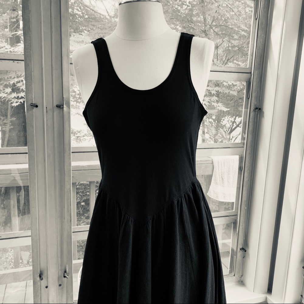 Free People Black Midi Dress with Scoop Neck - Picture 11 of 15